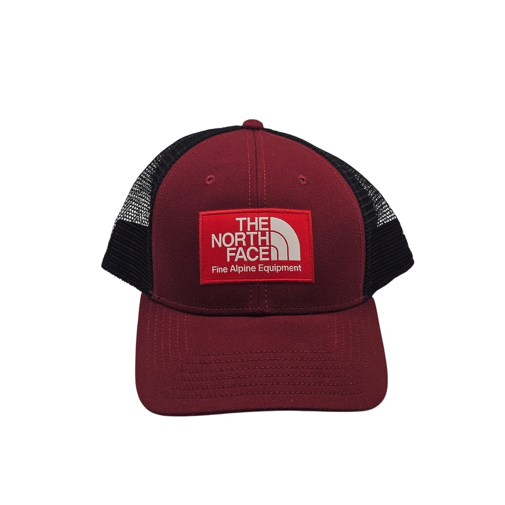 The North Face Trucker Hat OS Burgundy Black Gorpcore Snapback Cap